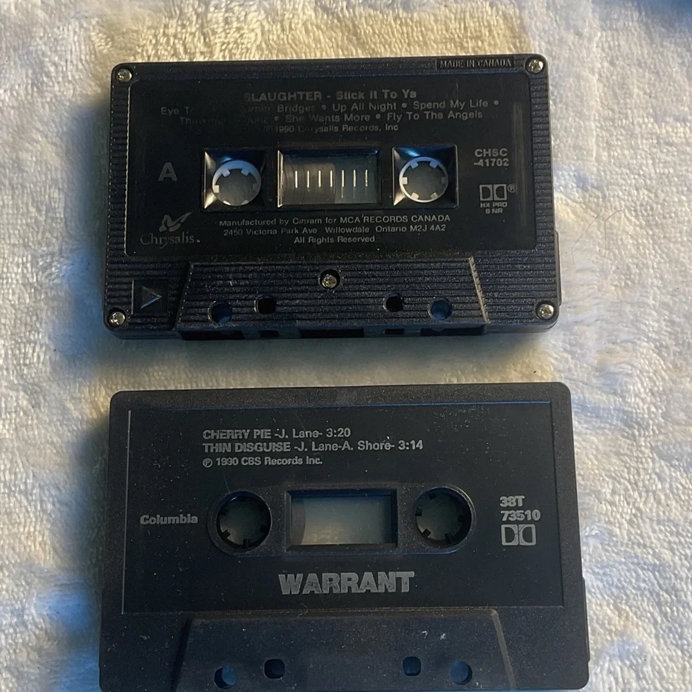 Slaughter and Warrant Cassette Tapes - Picture 3 of 3